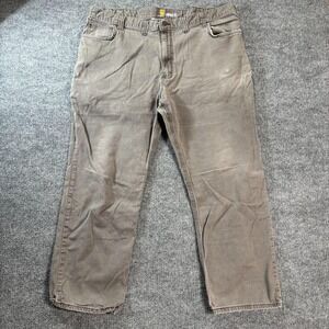 Carhartt Pants Mens 44x28 Gray Relaxed Fit Carpenter Workwear Straight Leg
